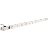 6 foot White Outlet Bar: 12 Outlets & 6 foot Lead Plug