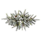 36 inch Frosted Sartell Pine Swag Centerpiece