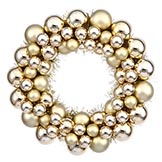12 inch Gold Colored Ball Wreath