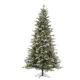 6.5 foot PE/PVC Frosted Balsam Fir Tree: Multi-color LEDs