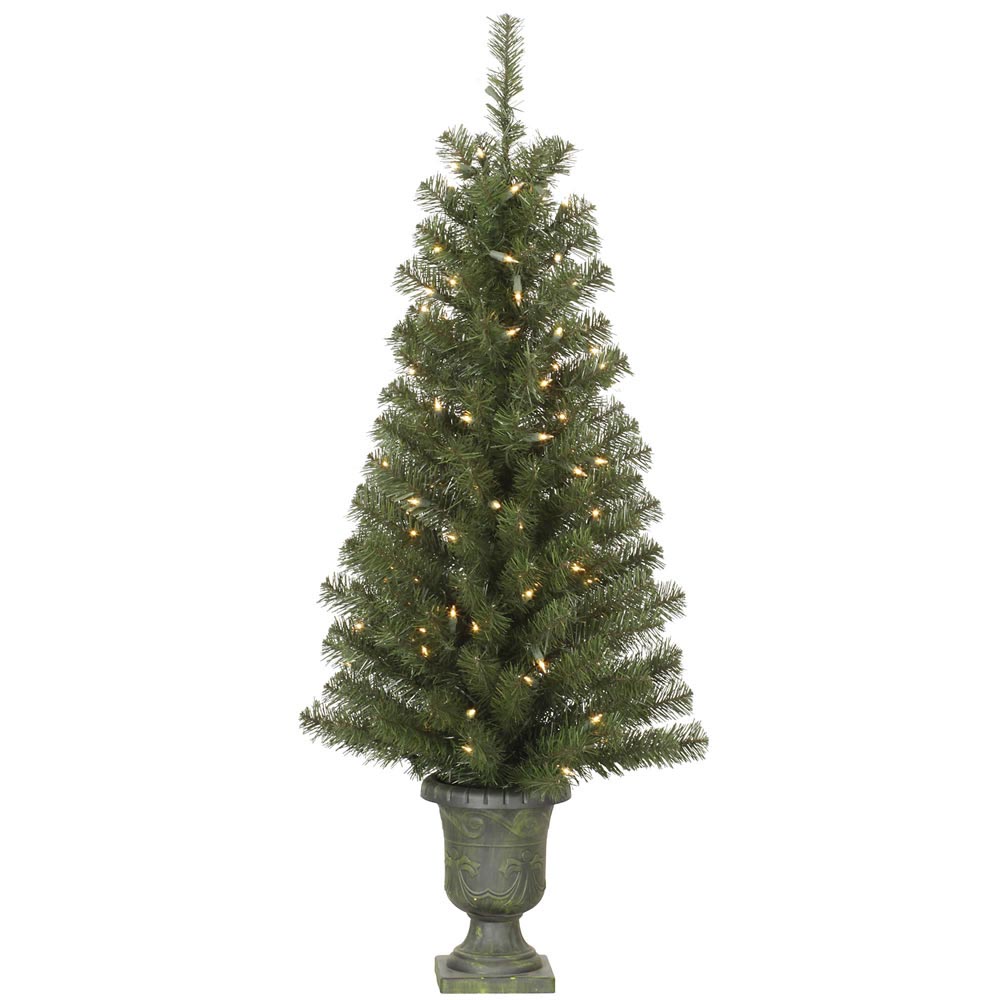 4 foot potted christmas tree in urn all lit lights a142641 4 foot potted christmas tree in urn all lit lights a142641