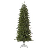 4.5 foot PE/PVC Carolina Pencil Spruce Tree: Clear LEDs