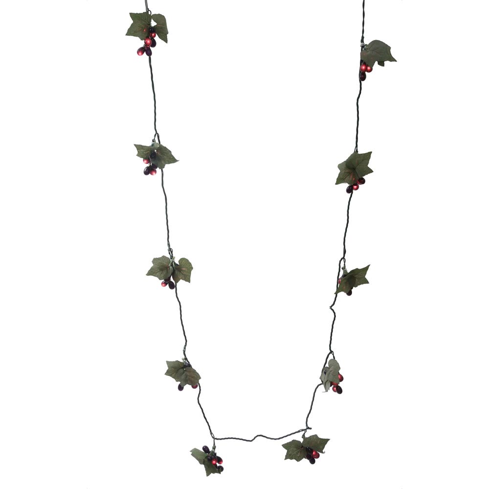 13 foot 50 Light Purple Grape Cluster Christmas Lights: Mini Lights W133406