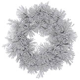 30 inch Alberta Flocked Wreath: Unlit