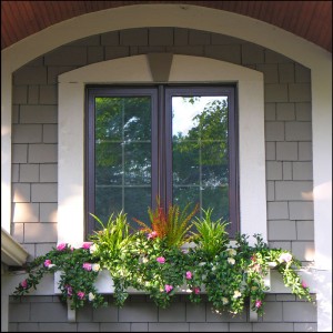 Filling Window Boxes with Artificial Outdoor Plants