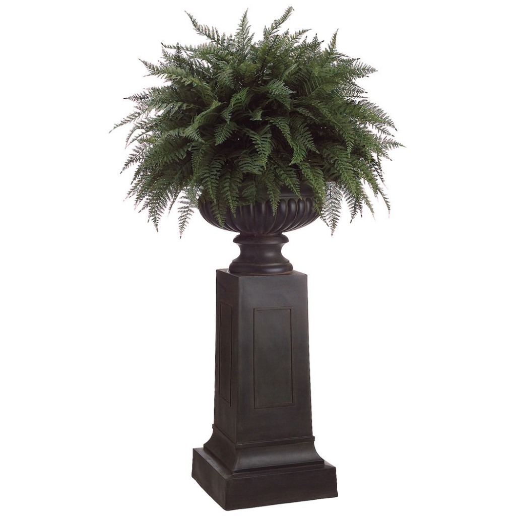 Artificial Fern in Urn