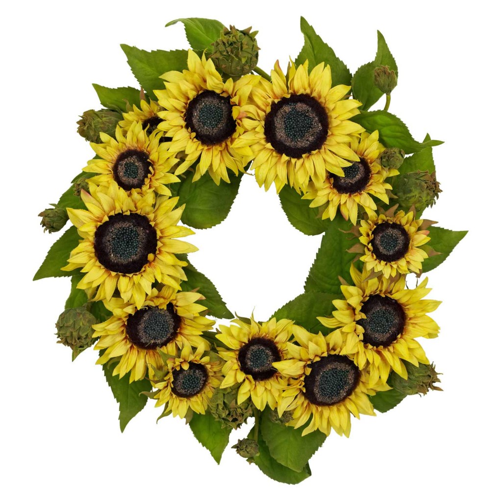 22-Inch Sunflower Wreath