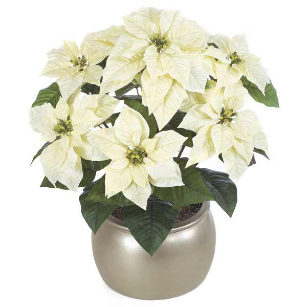 Artificial Poinsettia Bush