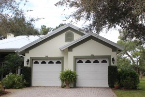 Using Artificial Hedges and Ferns Around a Garage