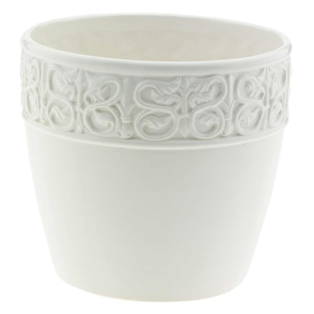 White Ceramic Planter