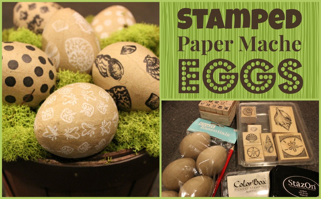 Stamped Paper Mache Eggs