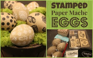 DIY Easter Project: Stamped Paper Mache Eggs