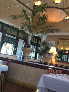 Spotted: Artificial Palm Trees Decorating a Restaurant