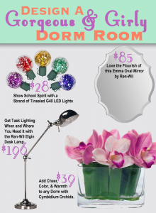 Gorgeous and Girly Dorm Room Decor