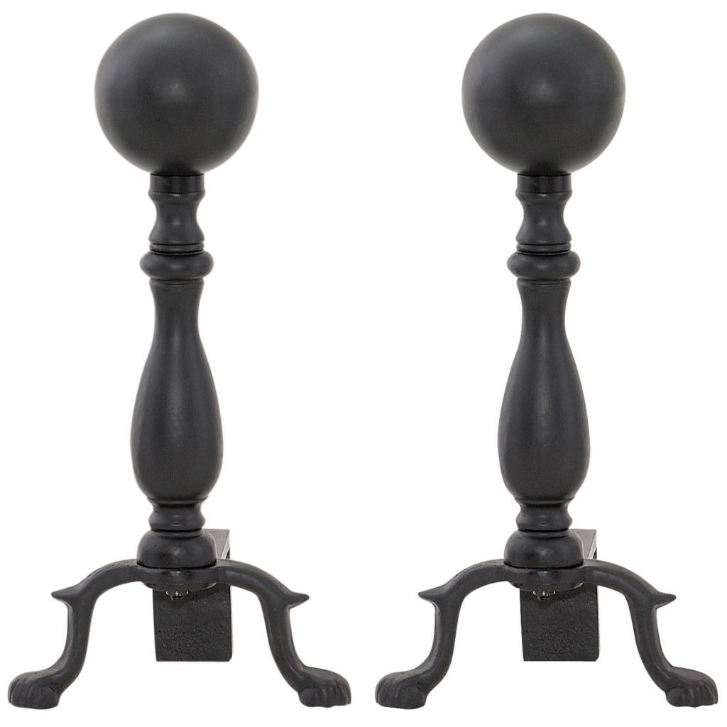 Black Fireplace Ball Stand