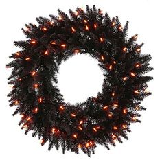 Black Halloween Wreath