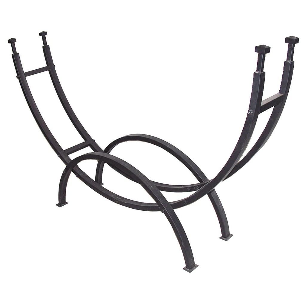 Contemporary Black Log Rack