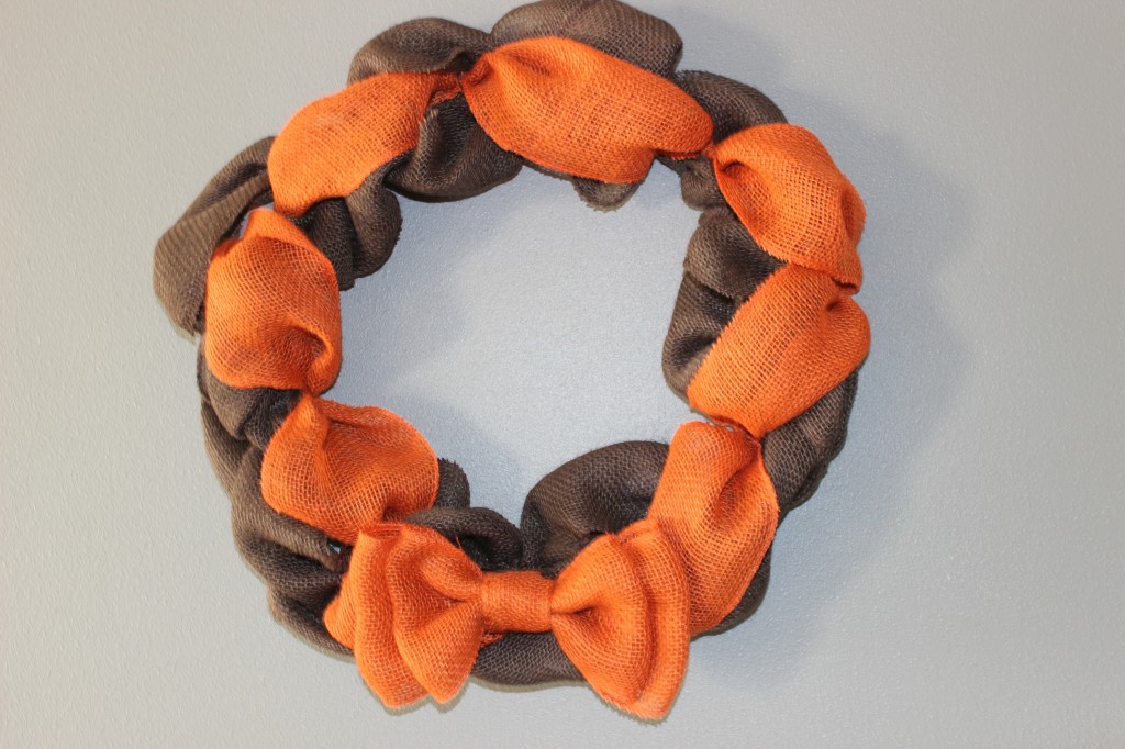 October Burlap Wreath