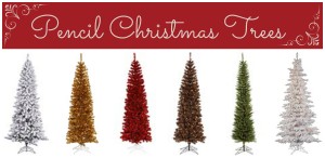 Decorating with Pencil Christmas Trees
