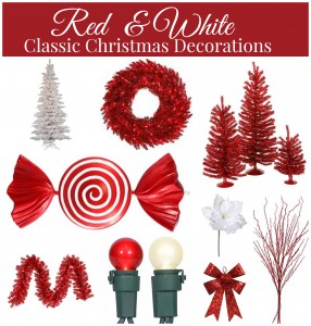Red and White Christmas Decorations