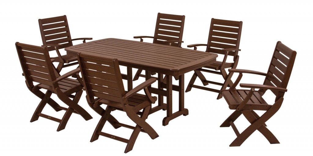 Mahogany Polywood Table and Chairs