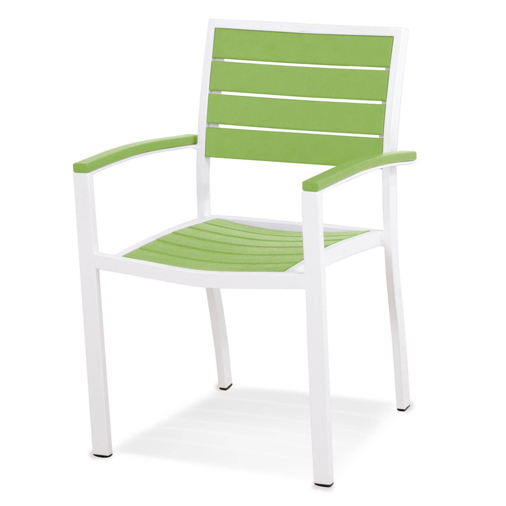 Polywood Euro Dining Arm Chair - Lime