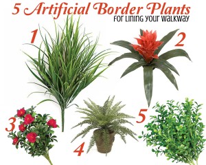 5 Artificial Border Plants to Line Your Walkway