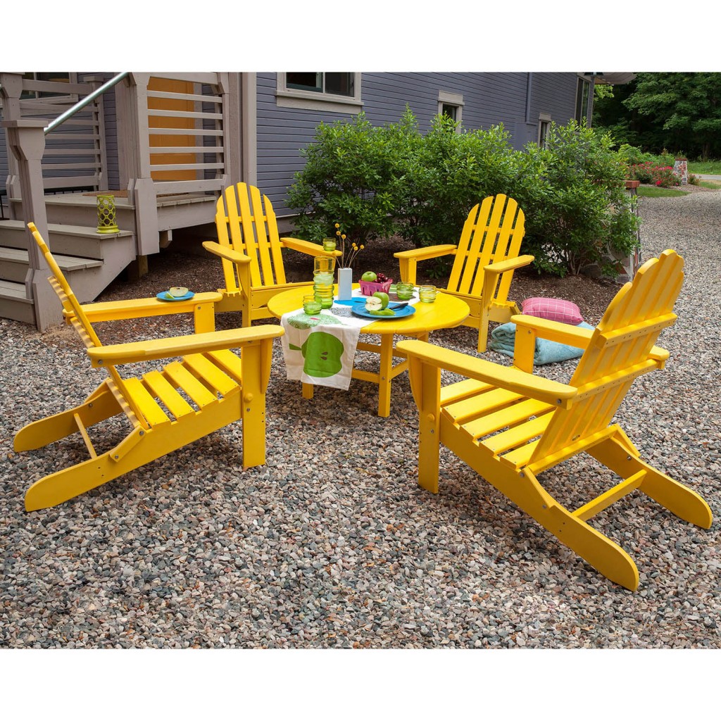 Classic Folding Adirondack Conversation Set