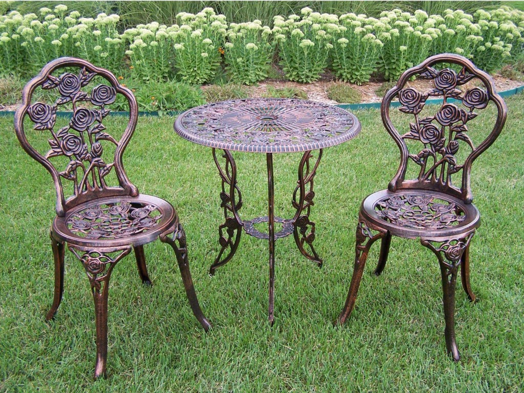 Oakland Living Rose Cast Aluminum Bistro Set