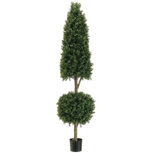 6 Foot Cone and Ball Boxwood Topiary