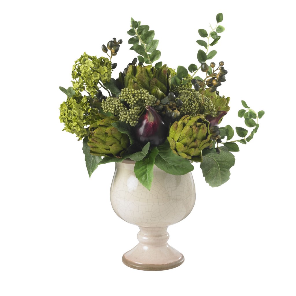 Artichoke and Hydrangea Silk Arrangement