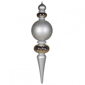 Grey Finial Ornament