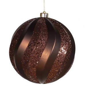 Chocolate Brown Glass Ornament