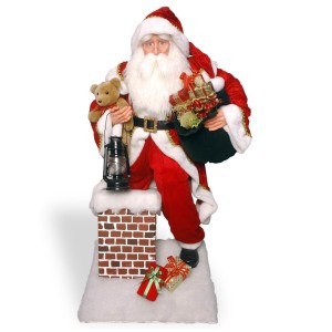 54-Inch Santa Climbing Chimney