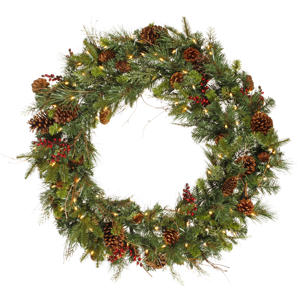 Wreath with Berries and Pinecones