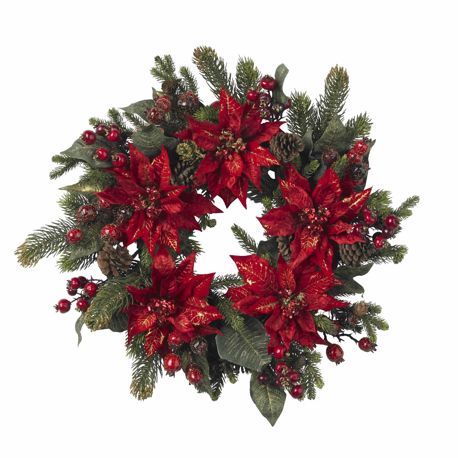 Poinsettia Wreath