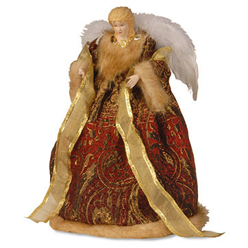 Red and gold Angel Figurine