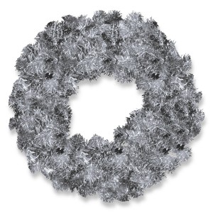 Silver Tinsel Wreath