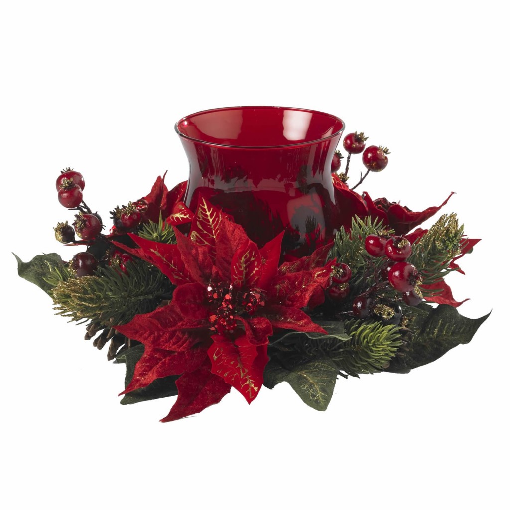 Poinsettia Candelabra