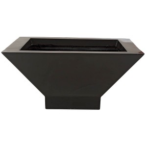 Gloss Black Fiberglass Square Planter