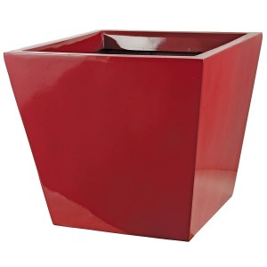 Gloss Red Fiberglass Planter