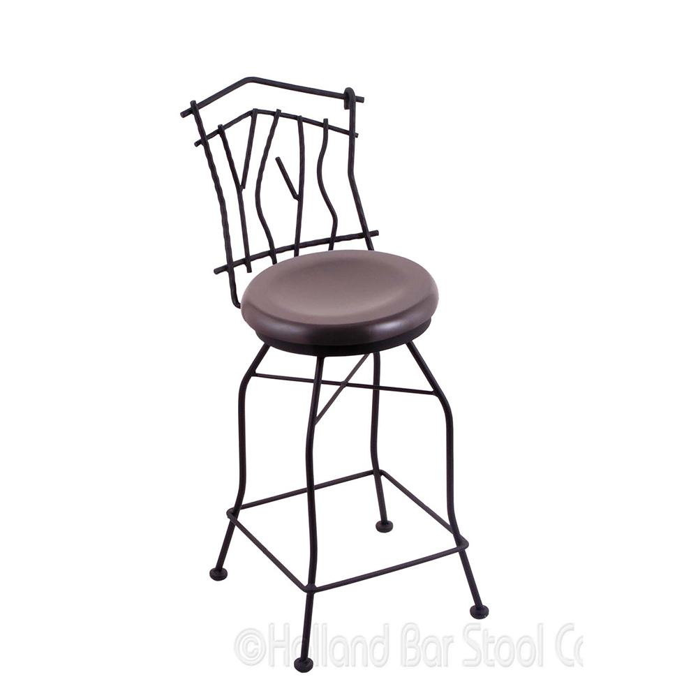 Inches Aspen Swivel Bar Stool With Wood Seat