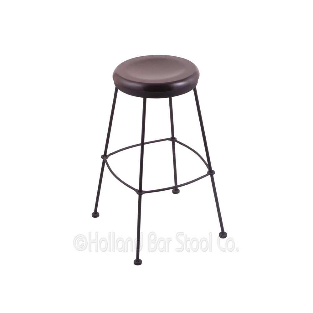 inch Black Steel Swivel Bar Stools With Wood Seat