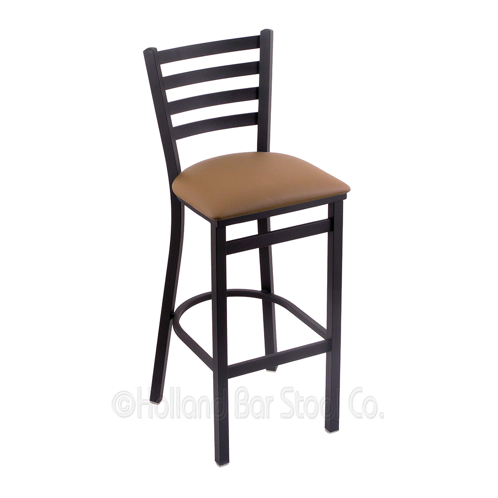 400 Jackie inch Black Bar Stool w/Cushion