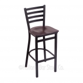 400 25 inch Black Jackie Counter Stool w/Wood Seat