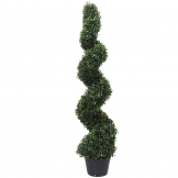 thumbnail image 2 of 4 Foot Artificial Cedar Spiral Topiary Tree - Nearly Natural - Indoor/Outdoor Use 2 of 4