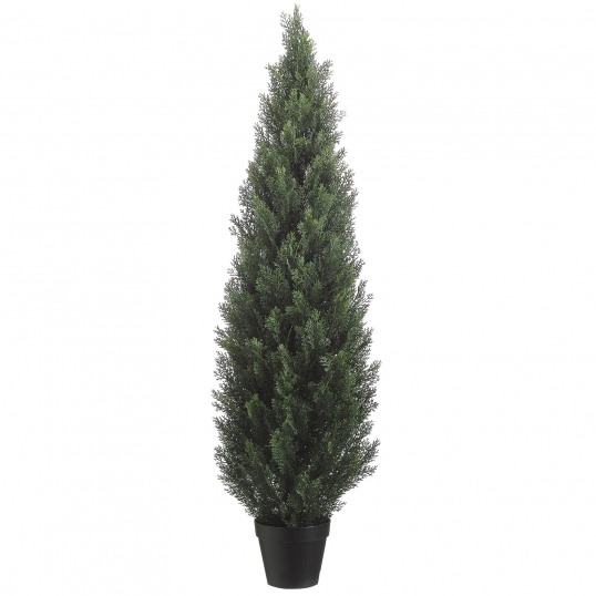 5 foot Artificial Outdoor Cedar Tree: Potted