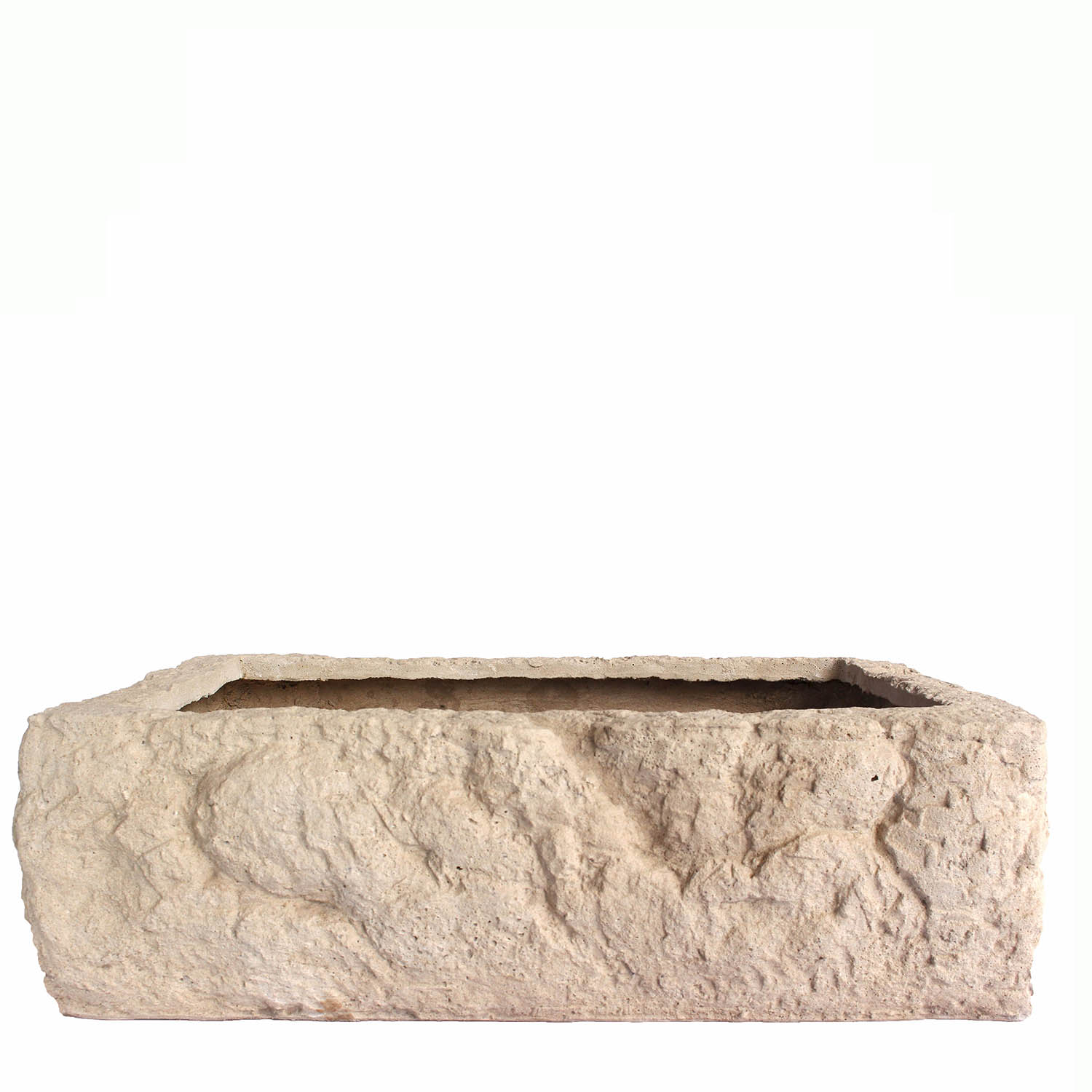 Alpine Square Cast Limestone Planter