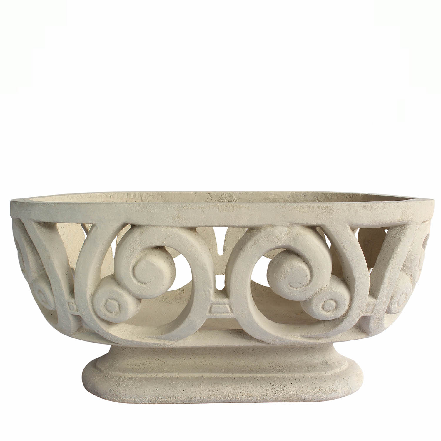 Milano Oval Cast Limestone Planter