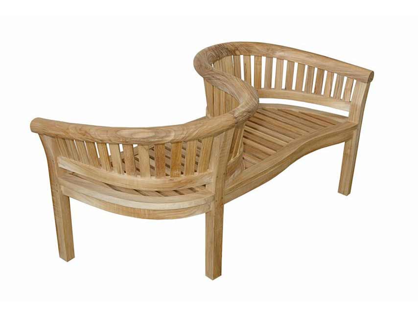 Teak Curve Love Seat